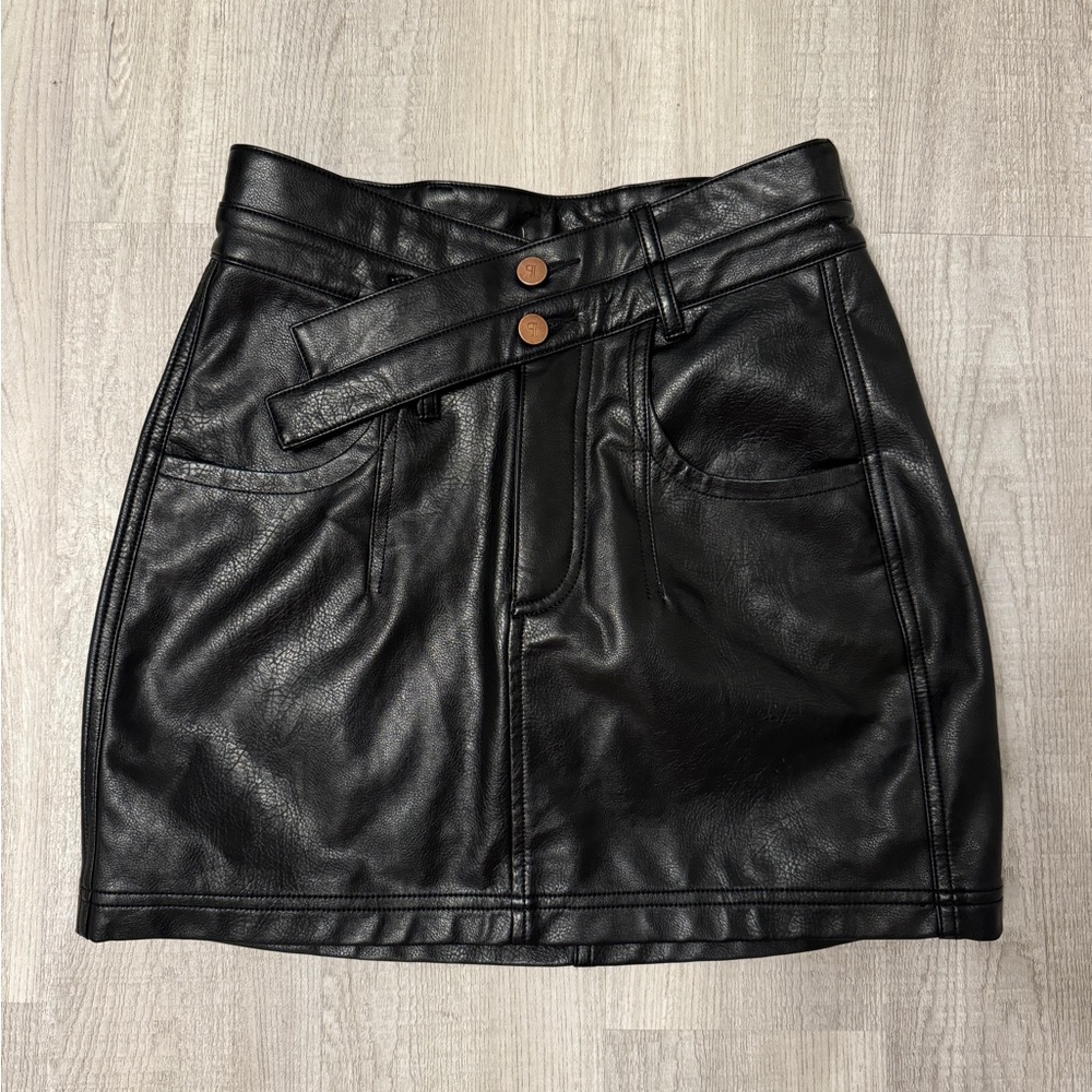 Anthropologie Pilcro faux leather mini skirt